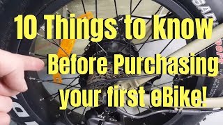 10 things to know before purchasing an eBike [upl. by Melania]