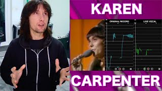 Comparing Karen Carpenters LIVE and STUDIO vocals just BLEW MY MIND [upl. by Hsitirb304]