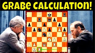 Grabe Calculation  Boris Spassky vs Robert James Fischer Belgrade 1992 Game 8 [upl. by Myrle674]