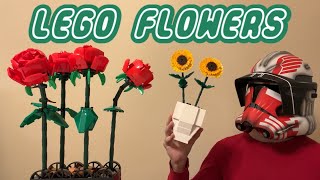 LEGO Roses amp Sunflowers  DIY LEGO Flower Pot Builds [upl. by Drye]