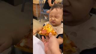 kunyari ayaw😂🍕baby cutebaby [upl. by Nonez]