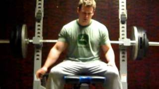 400 lb Bench Press Lockout From 5quot Above Chest at 205 lbs [upl. by Maris]