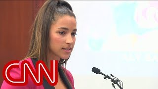 Watch Aly Raisman confront Larry Nassar in court [upl. by Nlocnil722]