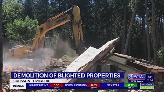 Blighted buildings demolished in Cambria County [upl. by Herman]