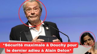 Sécurité maximale à Douchy pour le dernier adieu à Alain Delon [upl. by Veron]