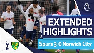 Lucas Sanchez and Sonny make it three in a row for Conte SPURS 30 NORWICH  EXTENDED HIGHLIGHTS [upl. by Ayotac424]