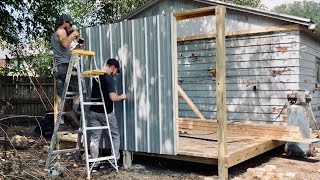 Double T Woodworking  Workshop Under Construction lowes [upl. by Nolitta]