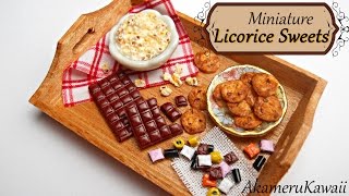 Miniature licorice sweets  Polymer clay tutorial [upl. by Ecirtra486]