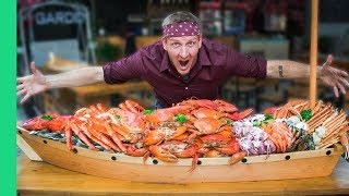 66 POUND SEAFOOD BOAT CHALLENGE World Record Attempt [upl. by Ihtac]