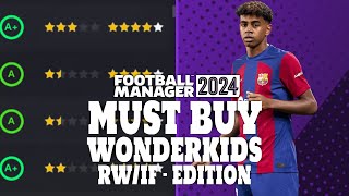 FM24  Must Buy Wonderkids  RWIF Edition  Football Manager 2024 [upl. by Ydasahc]