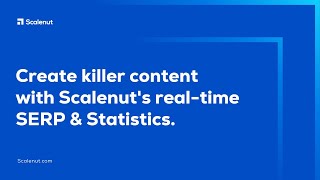 Create killer content with Scalenuts realtime SERP amp Statistics [upl. by Soll139]