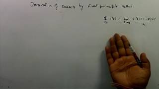 Derivative of cosecx by method of first principle [upl. by Cathlene]