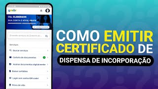 COMO EMITIR CERTIFICADO DE DISPENSA DE INCORPORAÇÃO ONLINE CDI [upl. by Narmi866]