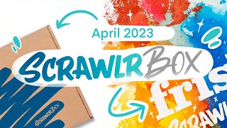 ScrawlrBox April 2023 UNBOXING  EmilyArts [upl. by Aurel780]