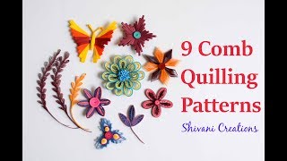 Introduction to Paper Quilling Part Five Comb Quilling TechniquesFleur quilling [upl. by Miarfe]