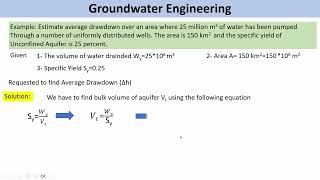 Find Average Drawdown For Unconfined Aquifer [upl. by Bard]