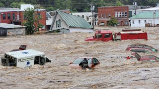 Mass evacuations in North Carolina Homes and trucks swept away by flash floods in Asheville [upl. by Collum]