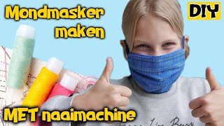 Mondmasker MET naaimachine in 6 stappen [upl. by Lizabeth599]