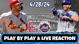 St Louis Cardinals vs New York Mets Live Reaction  MLB  Play by Play  42824  Mets vs Cardinals [upl. by Aridaj877]