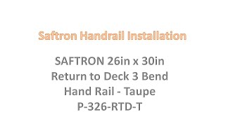 Saftron SpaPool Handrail Installation [upl. by Julio]