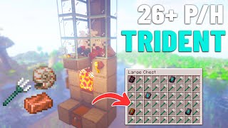 Easy Trident Farm in Minecraft Bedrock 121 NEW UPDATED [upl. by Meuse406]