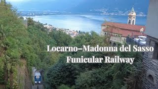 Locarno–Madonna del Sasso funicular railway in Switzerland [upl. by Eahsel926]