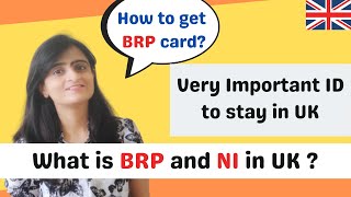 What is BRP card and NI number in UK  Why is it so important  How to collect the BRP card in UK [upl. by Thirzia72]