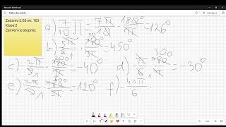 Zadanie 568 str 163 Klasa 2Zamień na stopnie [upl. by Sinnaiy]