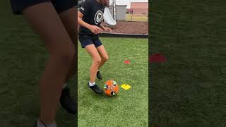 2 Cone Ball Mastery Drill ballmastery football soccer skills futbol motivation training [upl. by Findley]