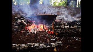 Baking Bread on an open Fire [upl. by Rellek]