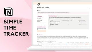 How to Time Track in Notion Demo of the Simple Time Tracker Notion Template [upl. by Lexine]