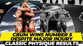 Chris Bumstead wins number 5 despite major injury  2023 Mr Olympia classic physique results [upl. by Meer]