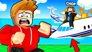 ROBLOX CHOP AND FROSTY PLAY AIRPLANE STORY PART 3 [upl. by Hales921]