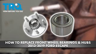 How to Replace Front Wheel Bearings amp Hubs 20132019 Ford Escape [upl. by Rafi]