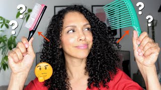 Denman Brush vs Wide Tooth Comb on Fine Curly Hair What Is Better [upl. by Emaj]