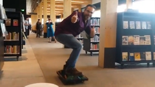 Robotic hoverboard at Mini Make Day 2015  Back to the future [upl. by Norvin]