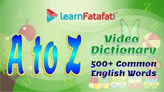 English Vocabulary Words Picture Dictionary for Kids on Alphabet A to Z  In Hindi [upl. by Keil988]