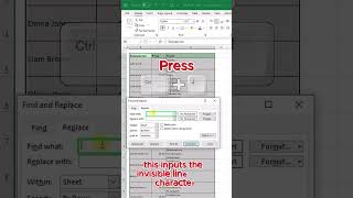 Deleting line break in Excel ExcelTips Excel bigboss18 productivityhacks Microsoftexcel office [upl. by Naoh]