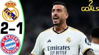 Real Madrid vs Bayern Munich 21  Goals and Highlights 08052024 🔥 JOSELU [upl. by Marutani]