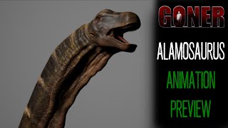 Goner  Alamosaurus Animation Preview [upl. by Rozek]