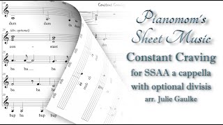 Constant Craving SSAA with optional divisis arr Julie Gaulke Pianomoms Sheet Music [upl. by Dunston]