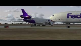 FS2004  FedEx DC10 Taking off from KMEM [upl. by Nada]