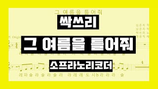 【리플랫뮤직】 그 여름을 틀어줘Play that Summer Lyrics  싹쓰리ssak3 리코더악보soprano recorder sheet music [upl. by Sivahc]