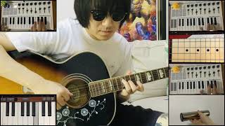 GorillazOn melancholy hillone man band cover [upl. by Ecinue718]