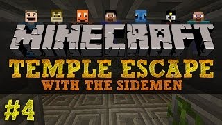 Minecraft Temple Escape 4 with The Sidemen Minecraft Trolling [upl. by Aimehs]