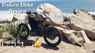 72v Enduro Ebike Review All Parts Total Build Cost [upl. by Foushee]