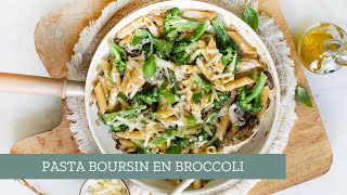 Pasta met boursin en broccoli makkelijk en snel 🥦 LeukeReceptennl [upl. by Leanard73]