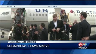 Sugar Bowl teams arrive in New Orleans [upl. by Acnalb608]