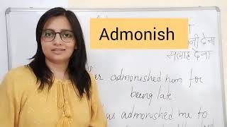 admonish meaning in hindi  admonish का मतलब  EnglishByte [upl. by Bernelle]