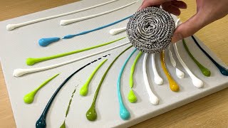 Iron Scrubber Painting Technique for Beginners  Acrylic Painting [upl. by Gault]